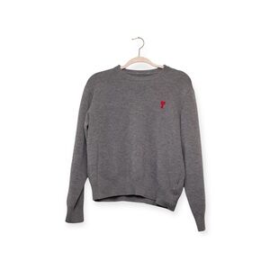 Men’s Ami Paris Ami de Coeur 100% fine merino wool sweater, size XL